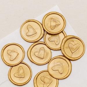 Herz Siegelaufkleber, Siegelaufkleber, Herz Siegel, Herz Siegelstempel, Siegelwachsstempel Herz, Weihnachtliches Siegel