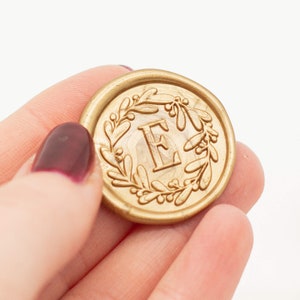 Personalisierter Siegelstempel, Siegel, Siegelstempel Hochzeit, Siegelstempel, Siegelstempel Olivenzweig, Wachssiegel personalisiert