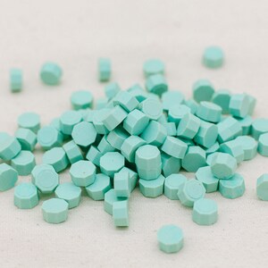 Aqua wax beads, sealing wax beads, blue sealing wax