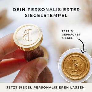 Siegelstempel personalisiert, Siegel mit Initialen, Siegelstempel Hochzeit, Siegelstempel, Siegelstempel Monogramm, Wachssiegel - Berta