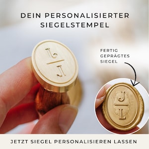Zegelstempelinitialen, zegel met initialen, zegelhuwelijk, zegelstempel, gepersonaliseerde zegel, lakzegel - Julia