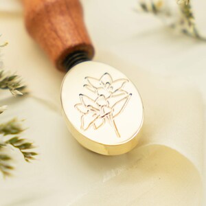Siegelstempel Lilien, Siegelstempel Blume, Siegelstempel Hochzeit, Siegelstempel, Siegelstempel Oval, Lilien Wachssiegel, Blumen Wachssiegel