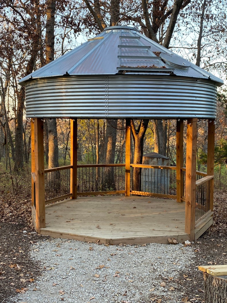 Grain Bin Gazebo Barnwood Studio LFK Etsy