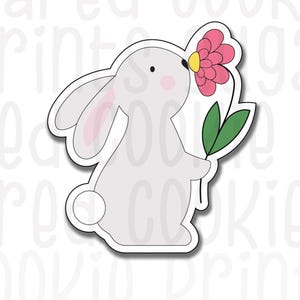 Flower Bunny Cookie Cutter STL File, Digital Download for Cookie Cutter