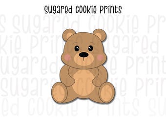 Cute Bear STL File, Teddy Bear Cookie Cutter file, STL, Teddy Bear
