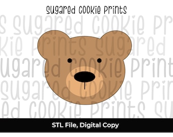 Bear Face Cookie Cutter STL File: Baby Shower (Digital Download)