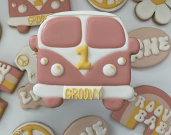 Vintage Bus Cookie Cutter STL File: Retro Hippie Design (Digital Download)