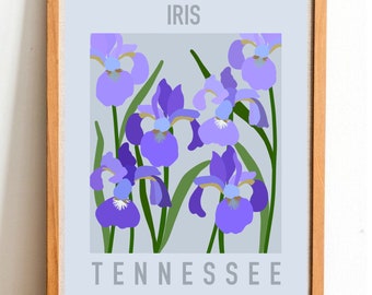 Tennessee State Flower Print - Iris - DIGITAL PRINT