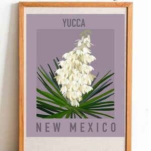 New Mexico State Flower Print - Yucca Flower - DIGITAL PRINT
