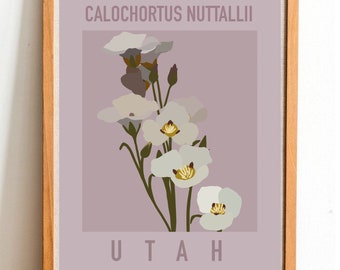 Utah State Flower Print - Sego Lily - DIGITAL PRINT
