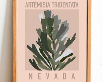 Nevada State Flower Print - Sagebrush - DIGITAL PRINT