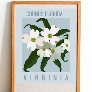 Virginia State Flower Print - American Dogwood - DIGITAL PRINT