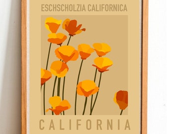 California State Flower Print - California Poppy - DIGITAL PRINT