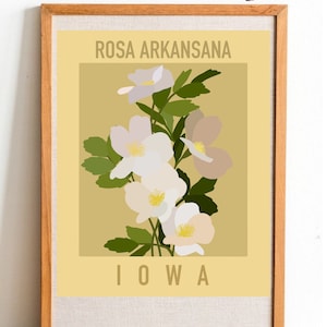 Iowa State Flower Print - Wild Rose - DIGITAL PRINT