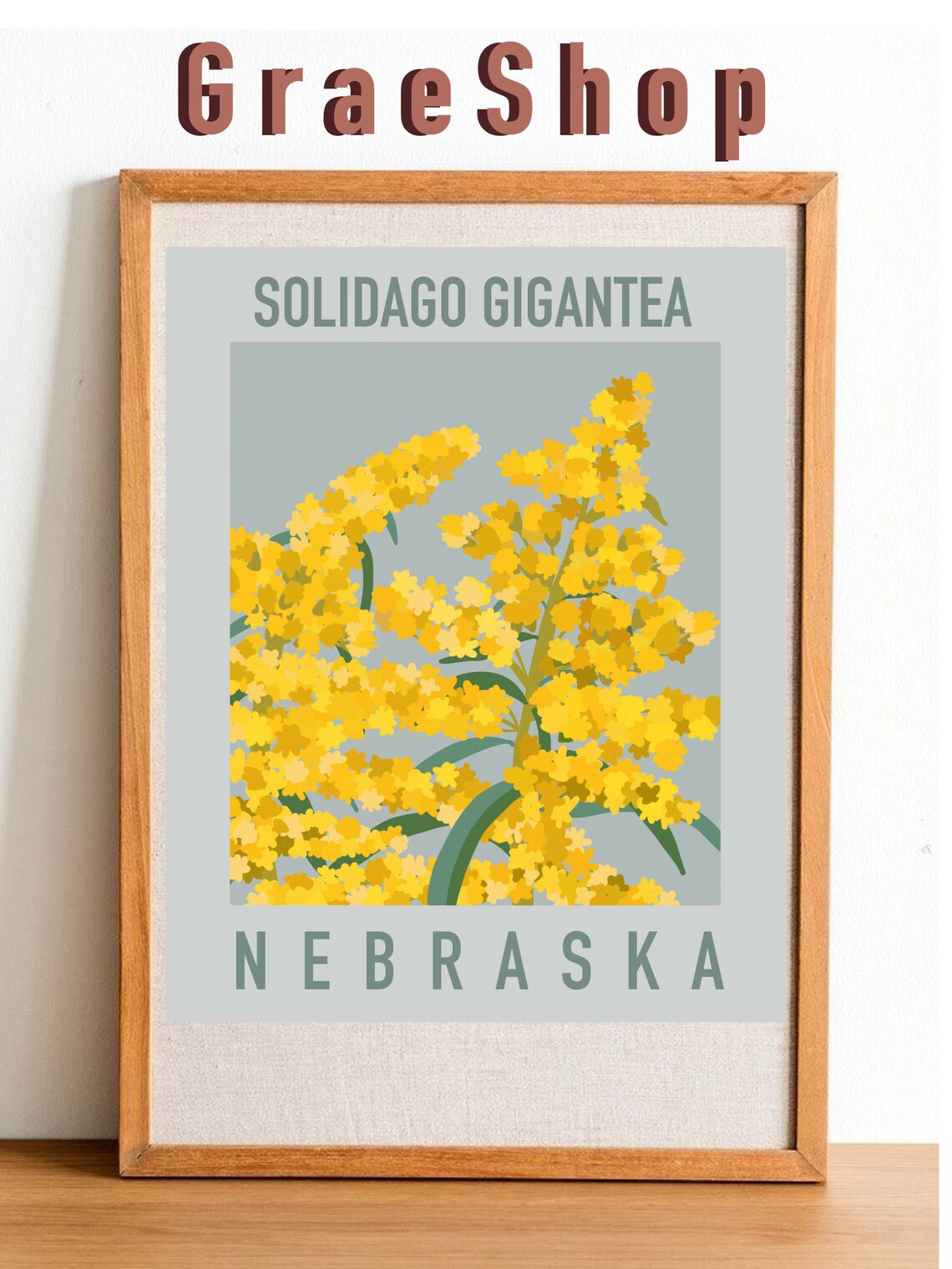 Nebraska State Flower Print Goldenrod DIGITAL PRINT - Etsy