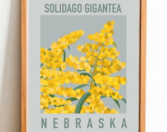 Nebraska State Flower Print - Goldenrod - DIGITAL PRINT
