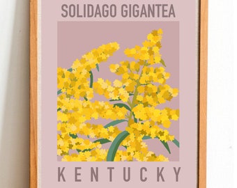 Kentucky State Flower Print - Goldenrod - DIGITAL PRINT