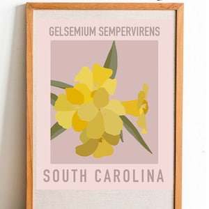 South Carolina State Flower Print - Yellow Jessamine - DIGITAL PRINT