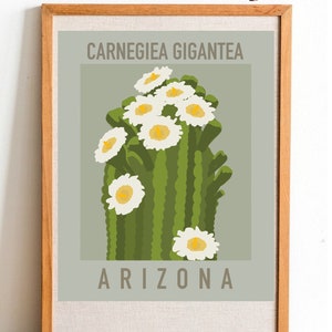 Arizona State Flower Print - Saguaro Cactus Blossom - DIGITAL PRINT