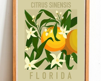 Florida State Flower Print - Orange Blossom - DIGITAL PRINT