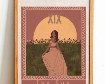 The Sun Tarot Art Print | DIGITAL DOWNLOAD | Tarot Series