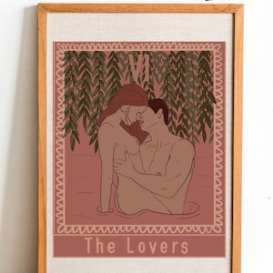 The Lovers Tarot Art Print | DIGITAL DOWNLOAD | Tarot Series