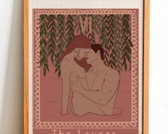 The Lovers Tarot Art Print | DIGITAL DOWNLOAD | Tarot Series