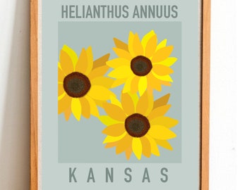 Kansas State Flower Print - Sunflower - DIGITAL PRINT