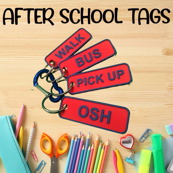 After School Bag Tag | Colourful Bag Tag | Personalised Bag Tag for Kids | Custom Kinder Bag Tag| Kids School Bag Tags **Free Shipping**