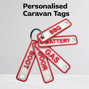 Caravan | Camper | Camping Key Tags | 5 X Tags | Customised | Personalised  **FREE SHIPPING**