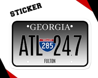 Etiqueta adhesiva para coche del condado de Fulton: calcomanía de vinilo de Atlanta ATL