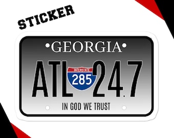 Atlanta Tag, In God We Trust, Atlanta Sticker, ATL Stickers