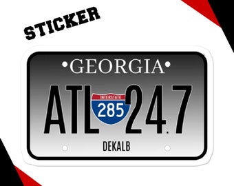 Dekalb County Car Tag Sticker: Atlanta ATL