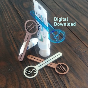 Laser Cut Datei - Zahnpasta Stick Collection