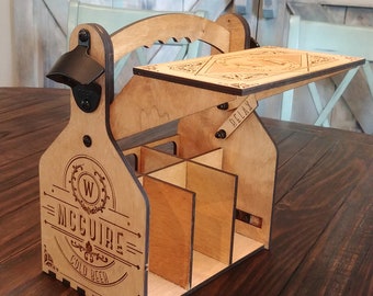 Laser Cut File - Beer Caddy with Flip Table