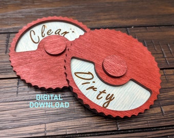 Laser Cut File - Dishwasher Dial