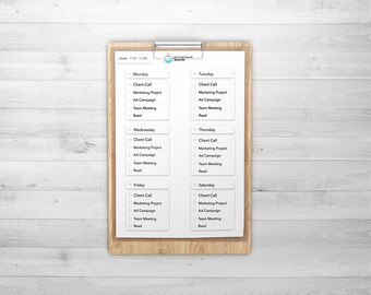 Weekly Planner Printable - 2019/2020 Work Planner - Get 300X More Done In Half The Time