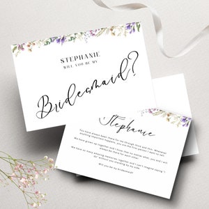 Brautjungfer Vorschlag, druckbare Brautjungfer Karte, Trauzeugin Vorschlag, Brautjungfer Geschenk, Trauzeugin Karte 5x7