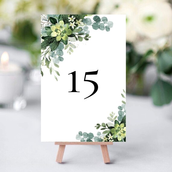 Printable Table Number Wedding Table Number Instant - Etsy