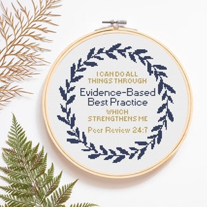 I Can Do All Things Nerdy Cross Stitch - Science Cross Stitch | Cross Stitch Pattern | Instant Download | PDF Pattern | Cross Stitch Quote