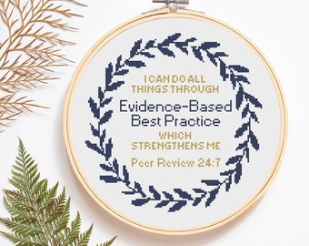 I Can Do All Things Nerdy Cross Stitch - Science Cross Stitch | Cross Stitch Pattern | Instant Download | PDF Pattern | Cross Stitch Quote