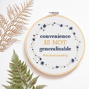 Cross Stitch Pattern | Convenience Is Not Generalizable | Nerdy Cross Stitch | Instant Download | PDF Pattern | Cross Stitch Quote