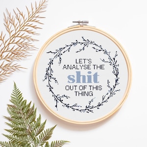 Cross Stitch Pattern | Let's Analyse This Thing | Simple Cross Stitch | Instant Download | PDF Pattern | Cross Stitch Quote