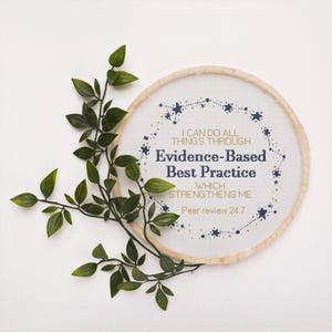 Evidence Based Best Practice Cross Stitch Pattern | Science Quote (PDF Pattern)