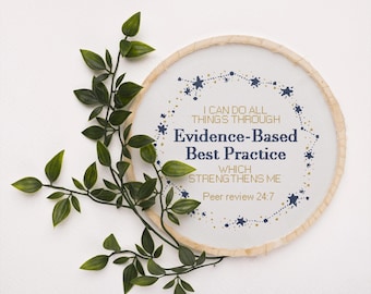 Evidence Based Best Practice Cross Stitch Pattern | Science Quote (PDF Pattern)