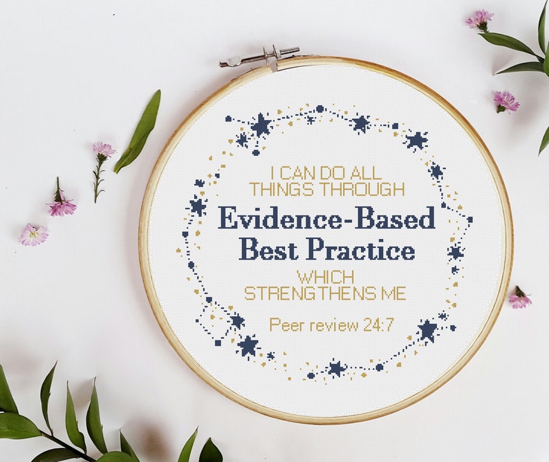 Evidence Based Best Practice Cross Stitch Nerdy Cross Stitch | Etsy