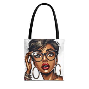 Chic Woman Tote Bag - Stylische Umweltfreundliche Canvas Tasche, Geschenk für Mode-Liebhaber, Einkaufen, Strand, den täglichen Gebrauch, Bold Design