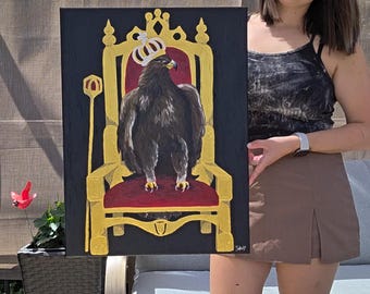 Roy the Golden Eagle - acrylic on canvas