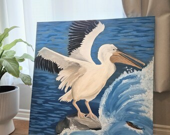 Pelican - Acrylic on canvas