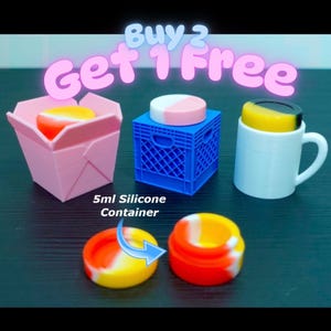 Concentrate Container 5ml, Silicone Stash Dish, Terp Pearl Display Containers, Resin Container, Dab Travel Portable, Gift Idea, Cute